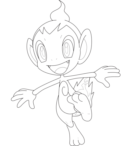 Chimchar Coloring page