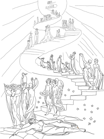 Jacob's Ladder Dream  Coloring page