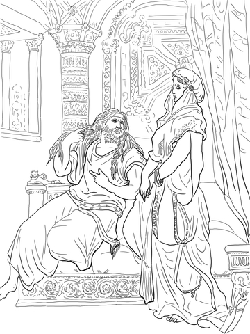 Samson and Delilah Coloring page