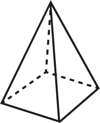 4 Sided Pyramid Coloring page