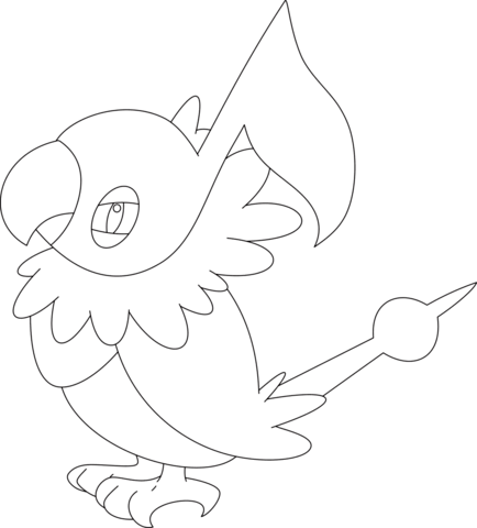Chatot Coloring page