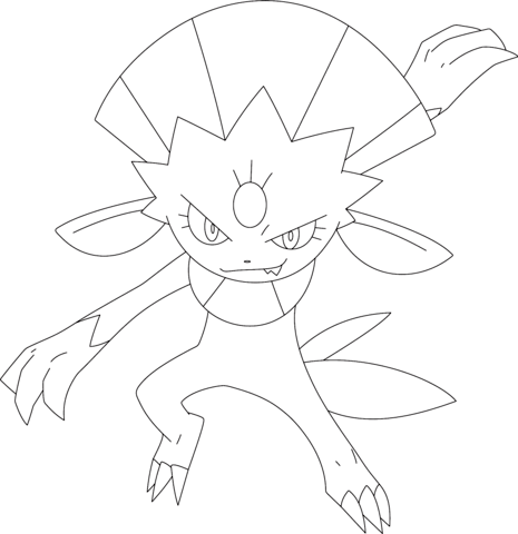 Weavile Coloring page