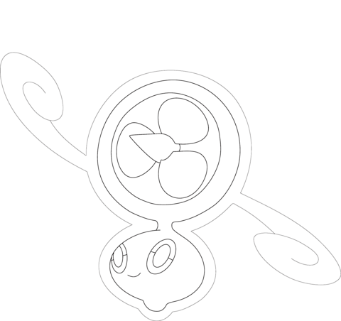 Rotom in Fan Form Coloring page