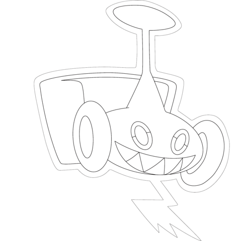 Rotom in Mow Form Coloring page