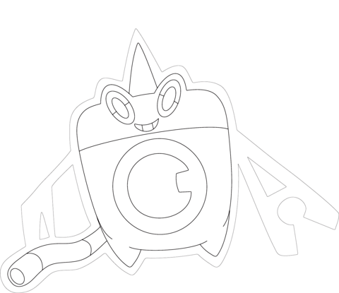 Rotom in Wash Form Coloring page