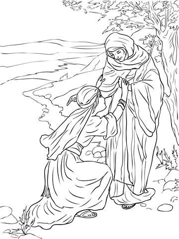 Ruth and Naomi Coloring page