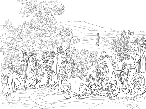 The Apparition of Christ to the People Coloring page