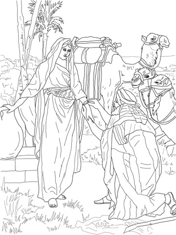 Moses and Zipporah Coloring page