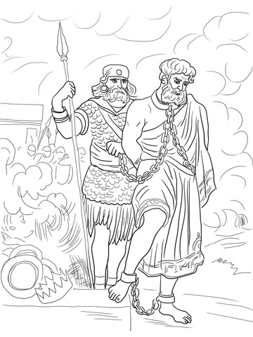 Jeremiah Imprisoned Coloring page