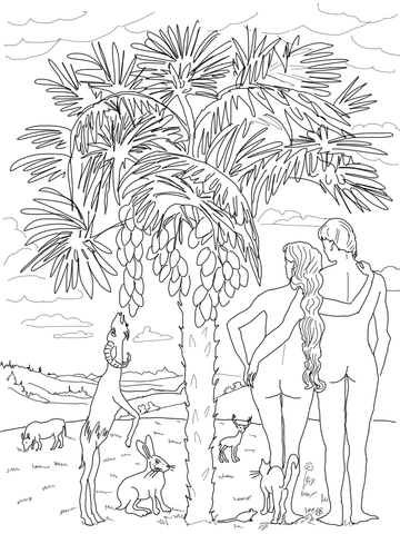 6th Day of Creation Coloring page
