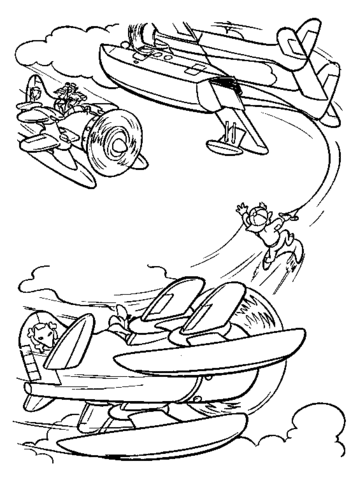 Tricks in the air Coloring page