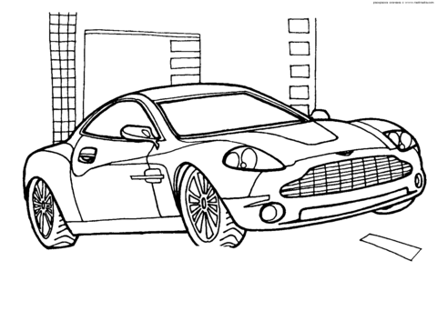 Aston Martin V12 Vanquish Coloring page