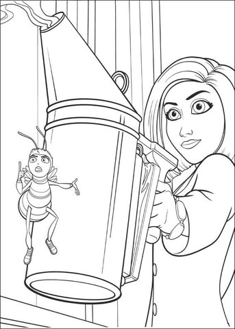 Attacking Vanessa  Coloring page