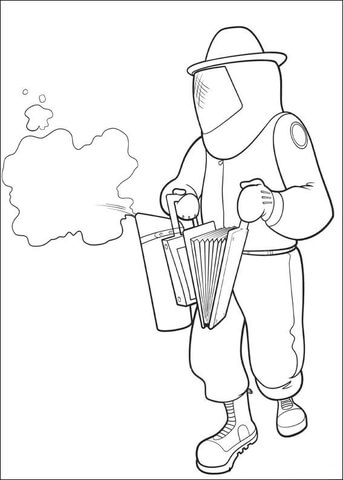 Bad Smell For Bees  Coloring page