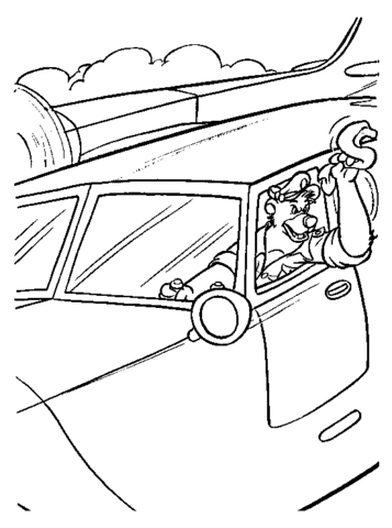 Baloo Gives Signal To Kit  Coloring page