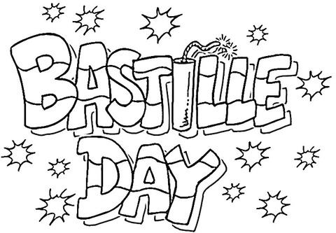 Bastille Day  Coloring page