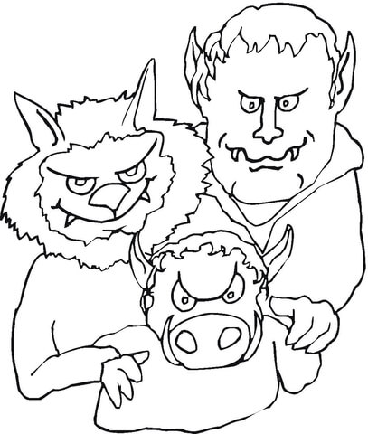 Beautiful Monsters  Coloring page