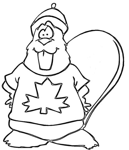 Canadian Beaver Coloring page