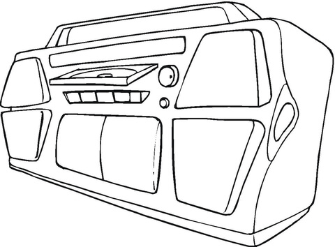 Sound System  Coloring page