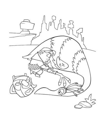 Bird And Russell In Sadness  Coloring page