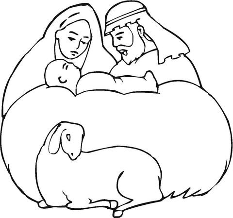 Birth Of Jesus  Coloring page