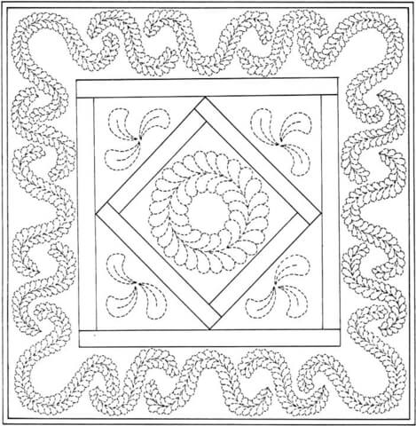 Birthday Quilt Coloring page