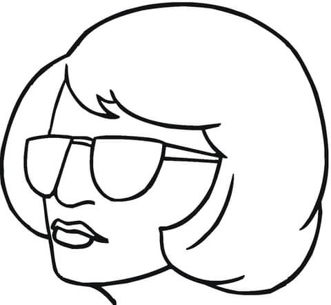 Blond In Sunglasses  Coloring page