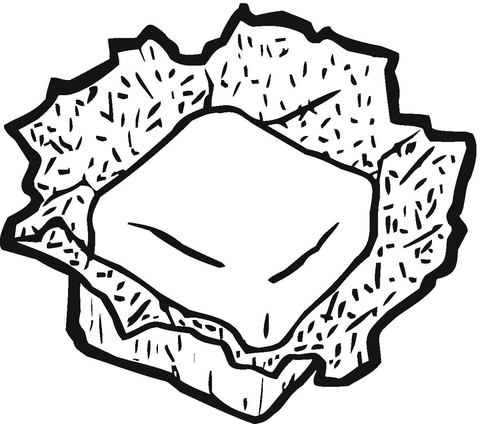 Camembert cheese Coloring page