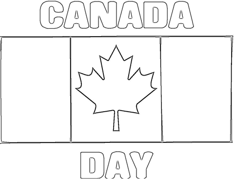 Canada Flag  Coloring page