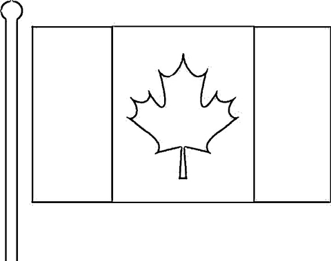 Flag of Canada Coloring page