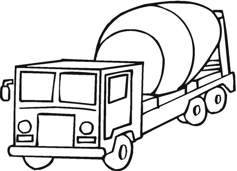 Cement Mixer  Coloring page