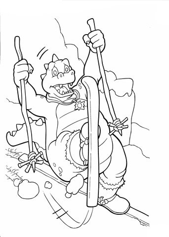 Dangerous Skiing for Ord Coloring page