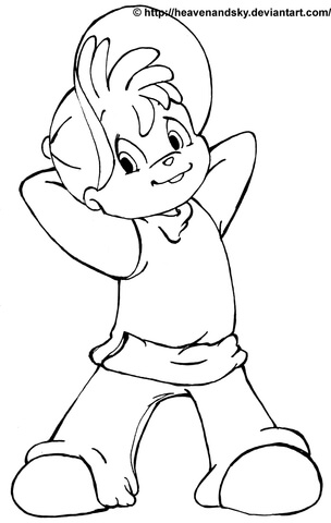 Deandre from Alvin and the Chipmunks Coloring page