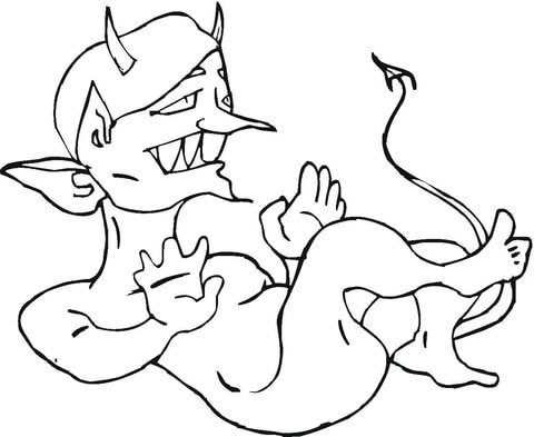 Demon Is Laughing  Coloring page