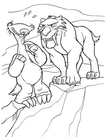Diego And Sid  Coloring page