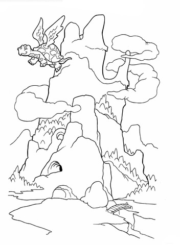 Dragon Mountain  Coloring page