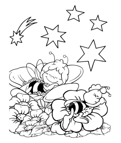Dreaming In The Flowers  Coloring page