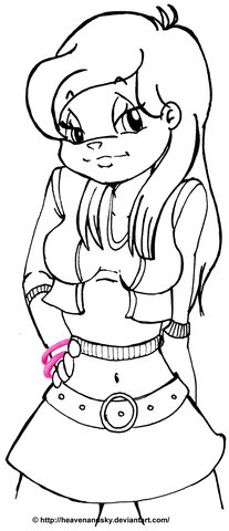 Dylisha from Alvin and the Chipmunks Coloring page