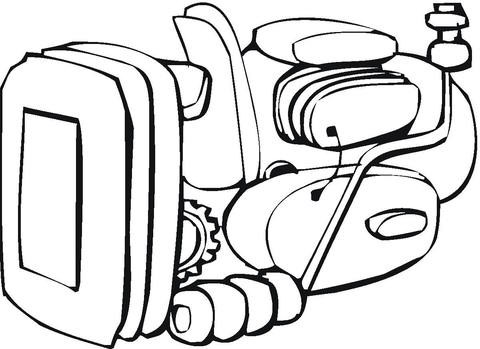 An engine or motor Coloring page
