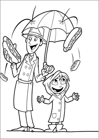 Falling Sandwiches  Coloring page