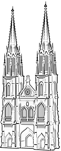 Famous Cathedral In Koln  Coloring page