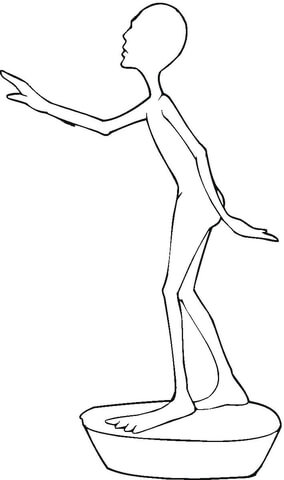 Statuette Of Man  Coloring page