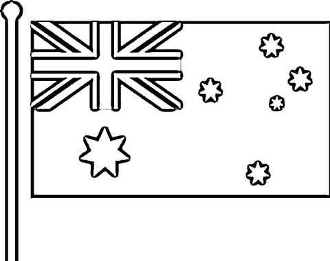 Flag Of Australia  Coloring page