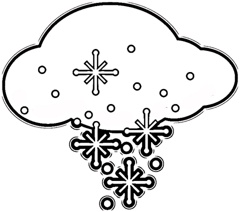 Flakes in the Cloud  Coloring page