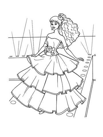 Flamenco Dress  Coloring page
