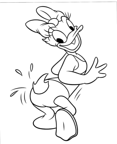 Flirting Donald Duck's Girl  Coloring page