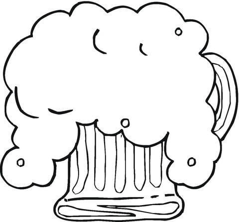 Fresh Beer For Oktoberfest Coloring page
