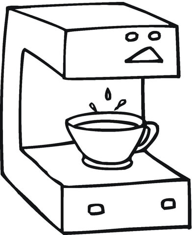 Coffee machine Coloring page