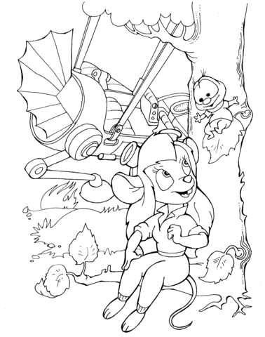 Gadget Is Taking A Break Coloring page