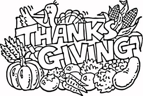 Give Thanks  Coloring page